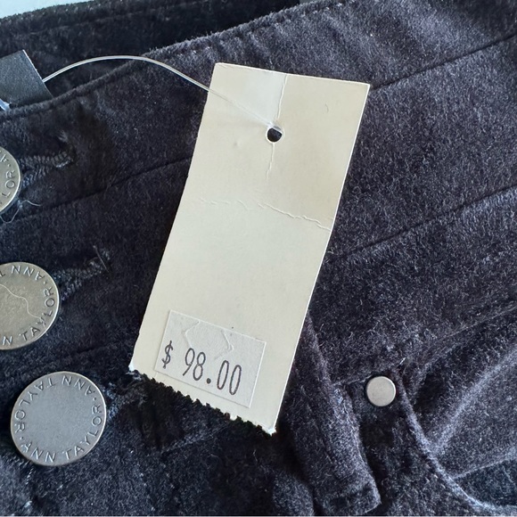 Ann Taylor High Rise 5-Pocket Velvet Pants Black Sz 2 - Picture 4 of 11